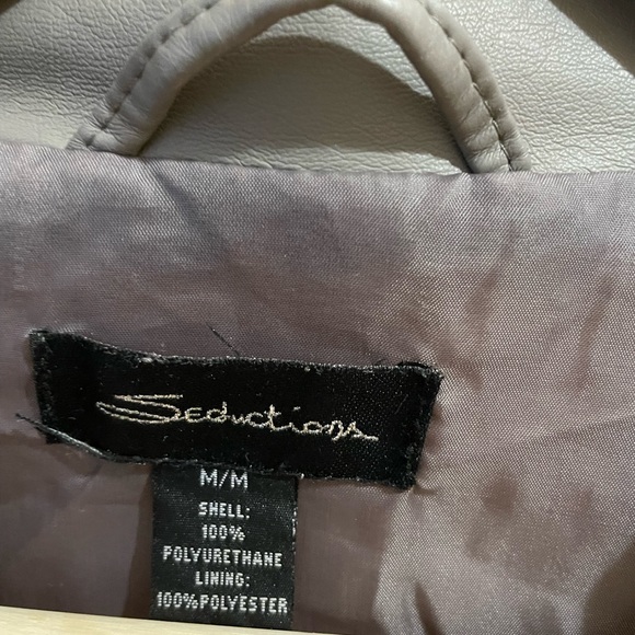 GREY LEATHER JACKET - Picture 2 of 3